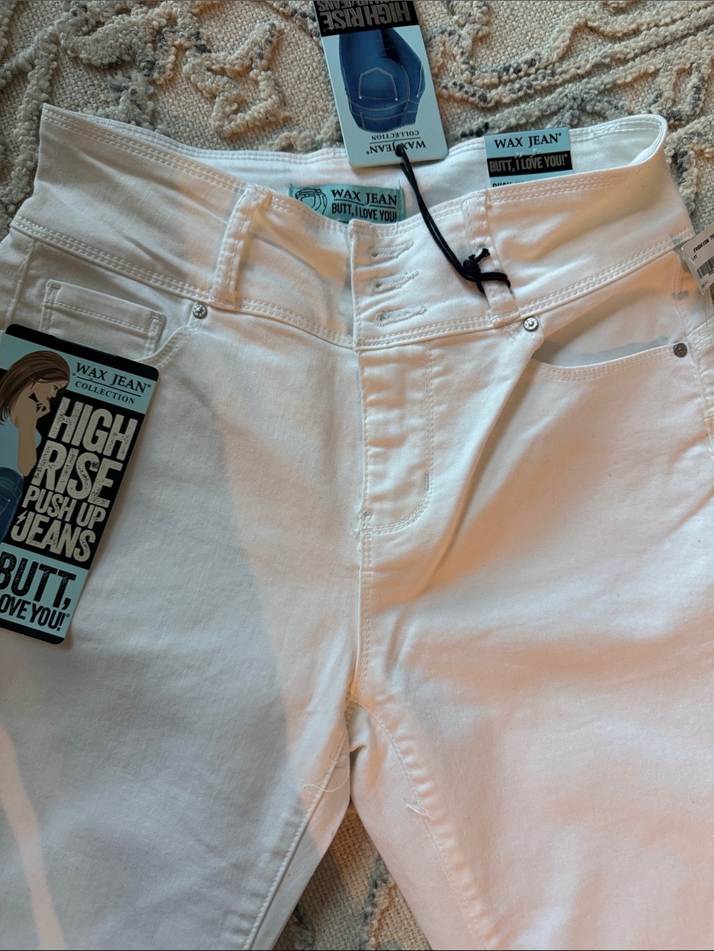 Wax Jean White High-Rise Push-Up Jeans